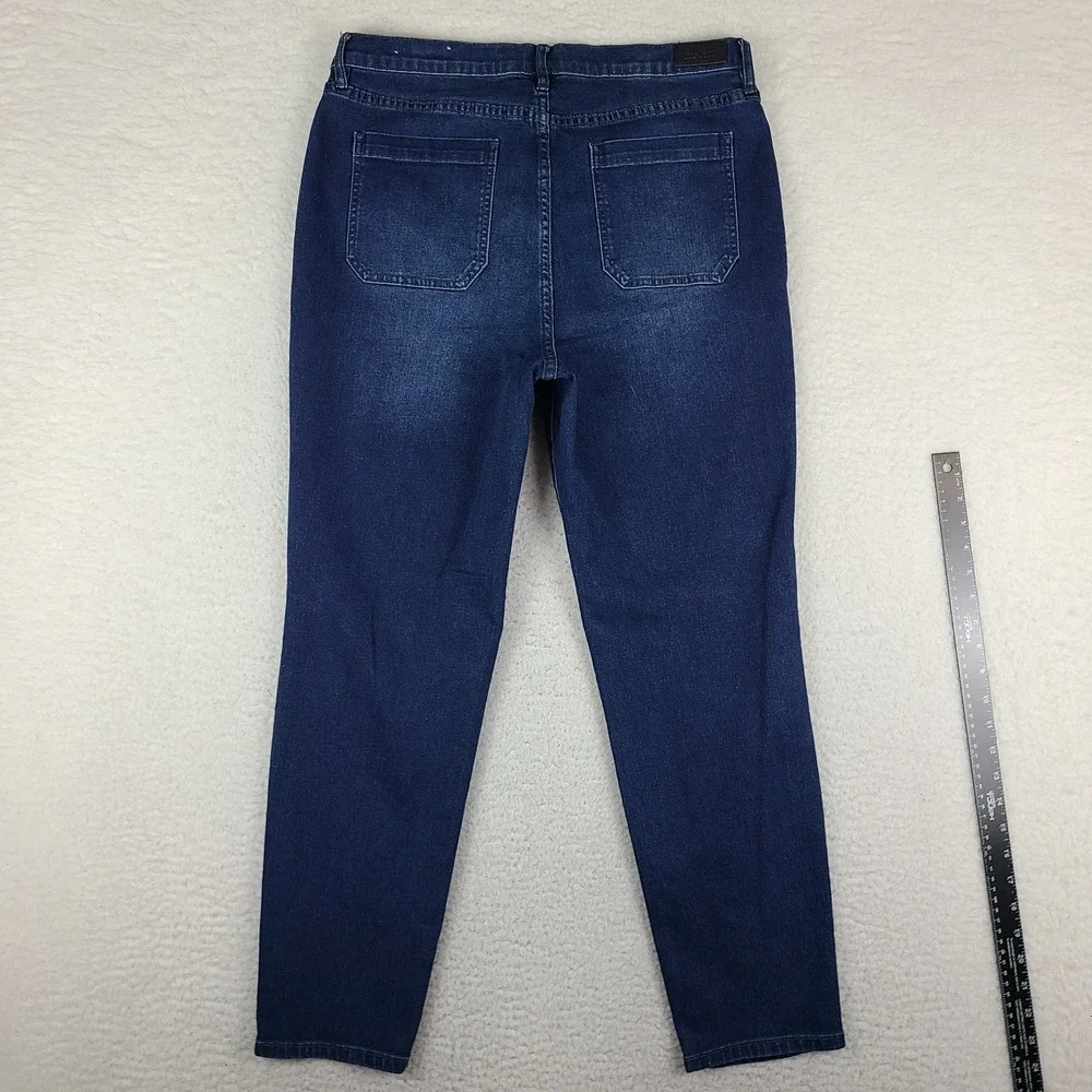 Nicole Miller Jeans Womens 16 Blue SOHO High Rise Skinny Dark Wash Denim